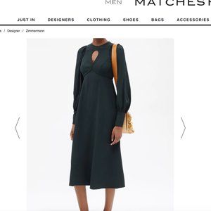 Zimmerman Green Keyhole Midi Dress